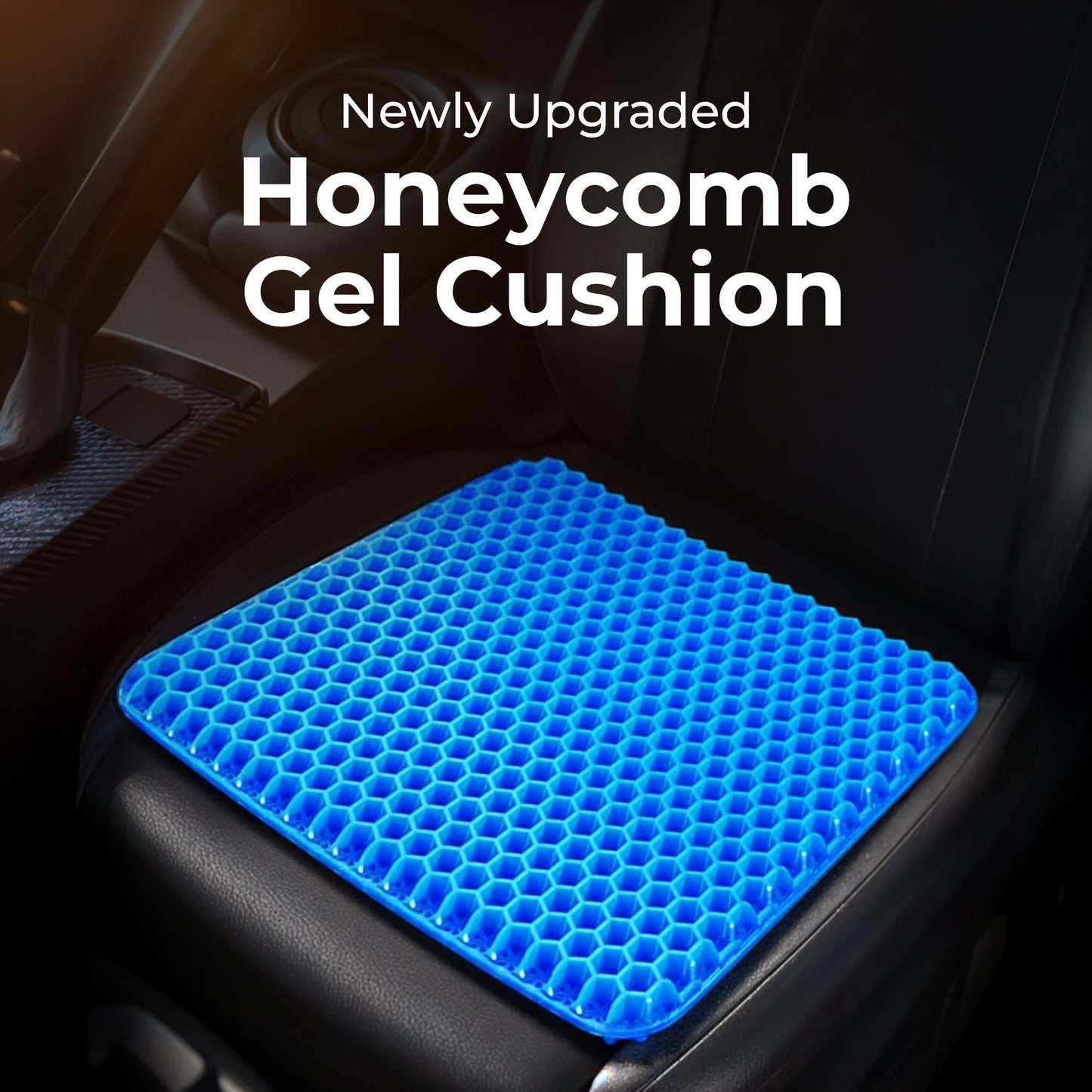 Coussin de siège en gel nid d'abeille avec housse
