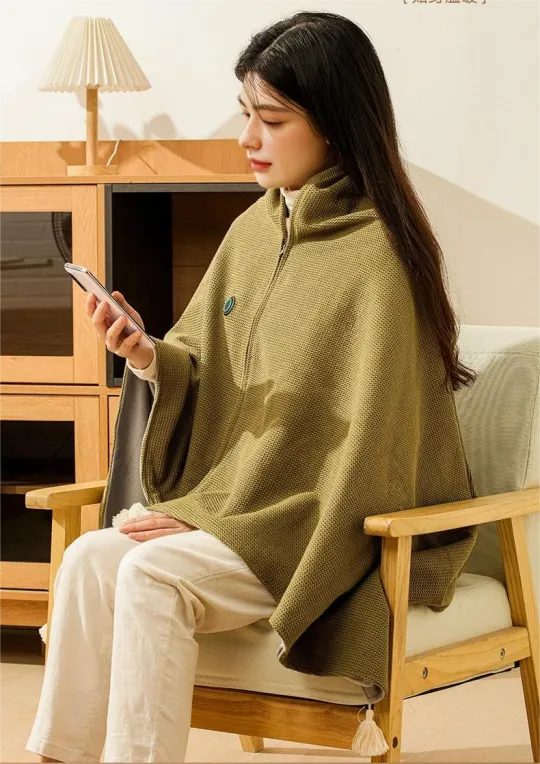 Couverture chauffante portable alimentée par USB – plaid de voyage en polaire à chauffage rapide