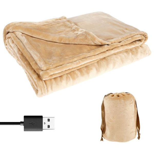 Couverture chauffante sans fil en flanelle USB portable