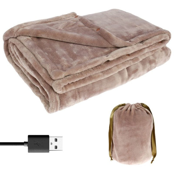 Couverture chauffante sans fil en flanelle USB portable