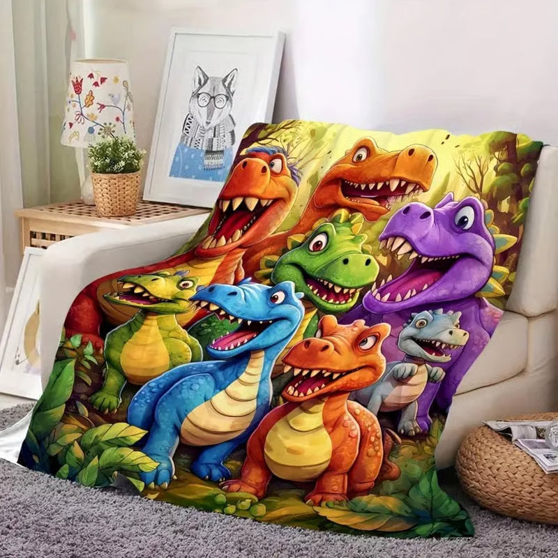 Couverture enfant douce et confortable aux dinosaures