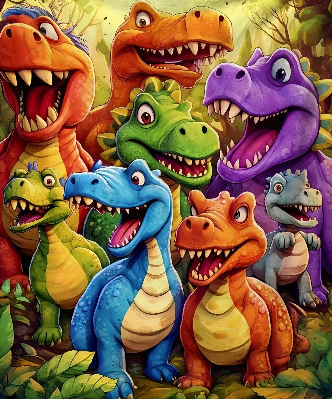 Couverture enfant douce et confortable aux dinosaures