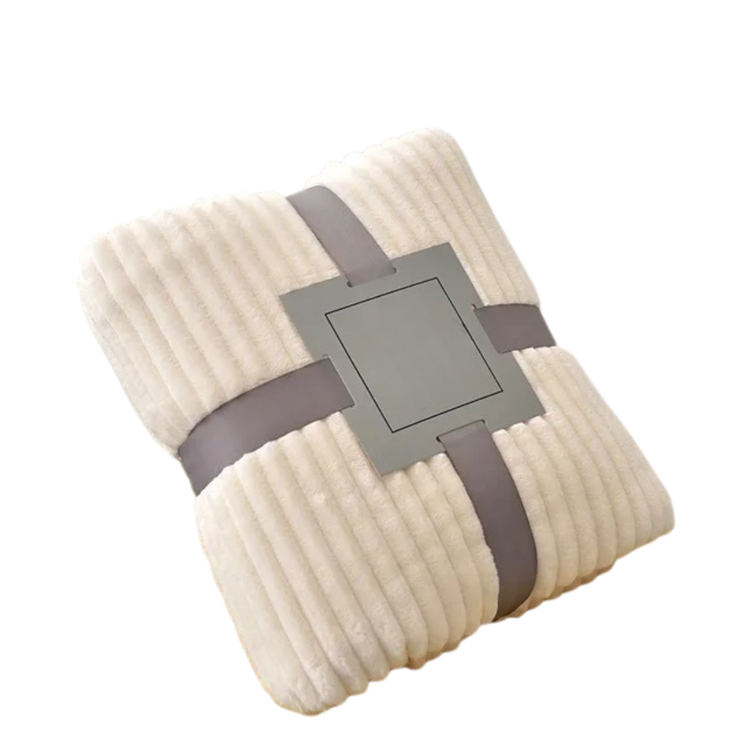 Couverture flanelle rayée