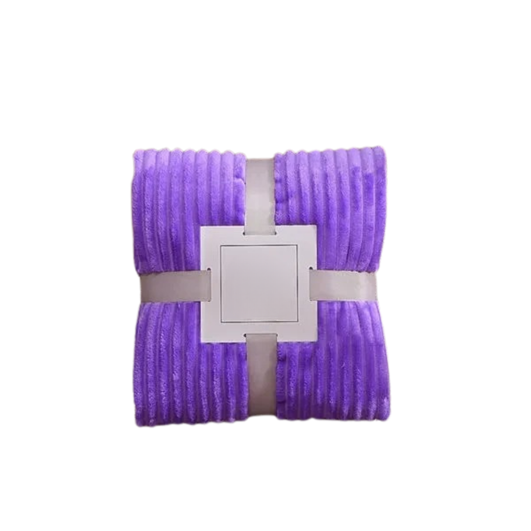 Couverture flanelle rayée