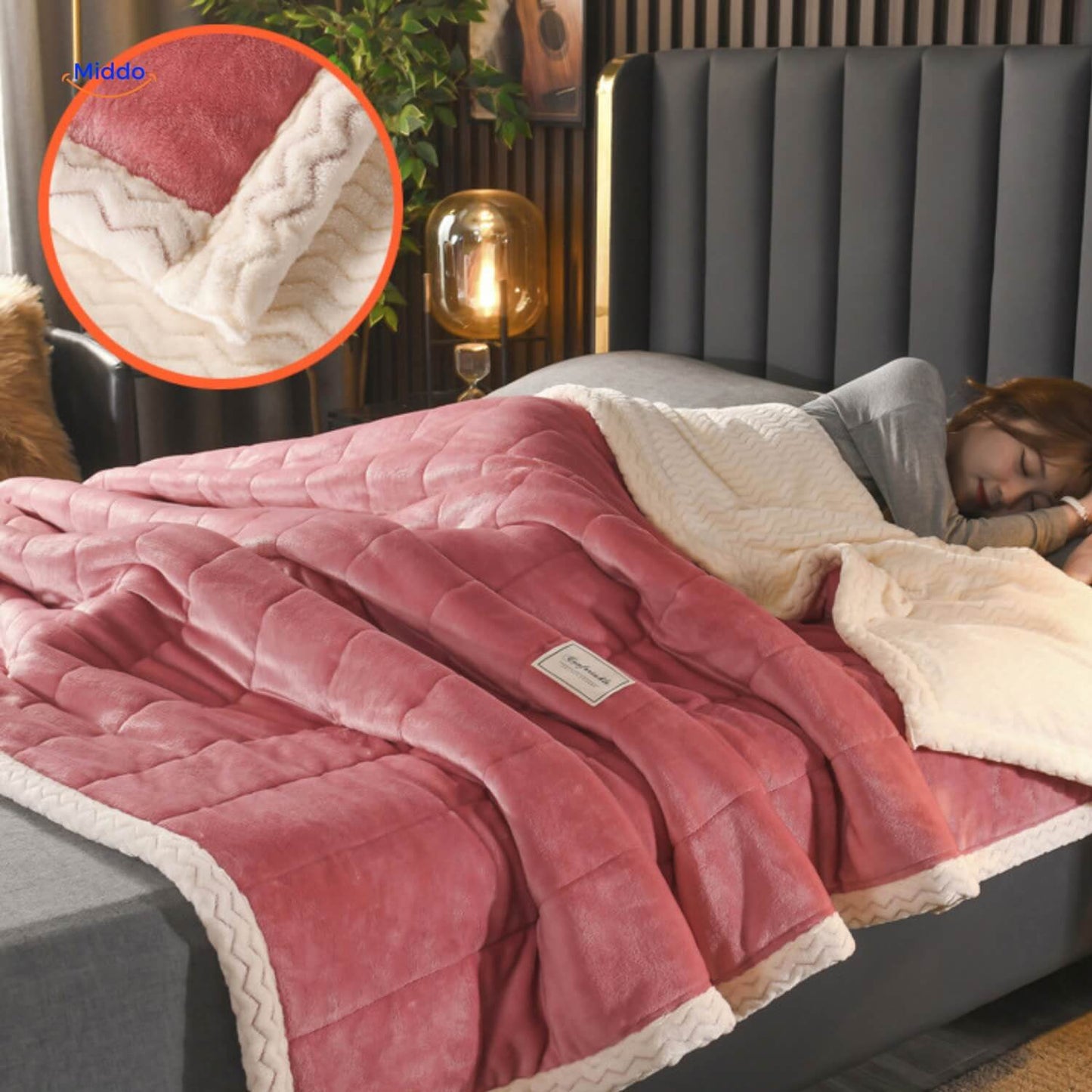 Couverture polaire en laine, chaude et confortable, idéale pour l'hiver