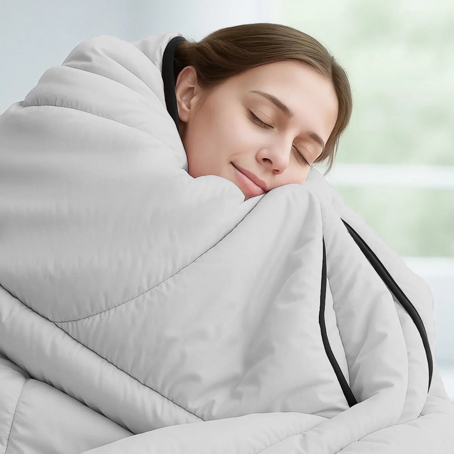 Couverture rafraîchissante effet glacé pour personnes ayant chaud la nuit