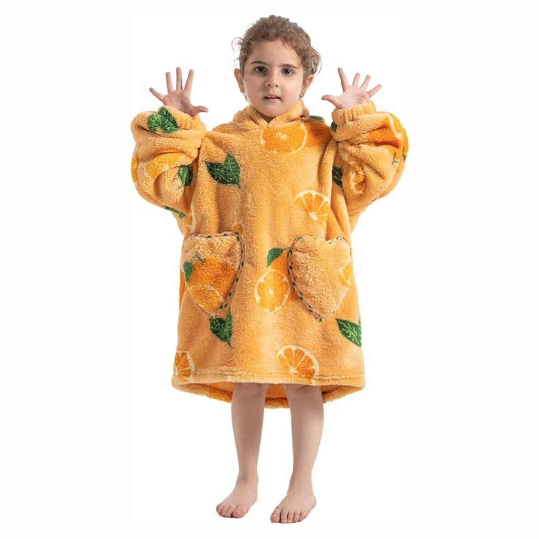 Couverture sweat à capuche avec manches et poche pour jeune enfant