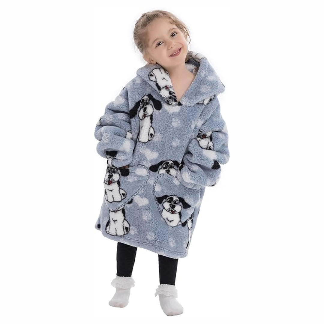 Couverture sweat à capuche avec manches et poche pour jeune enfant