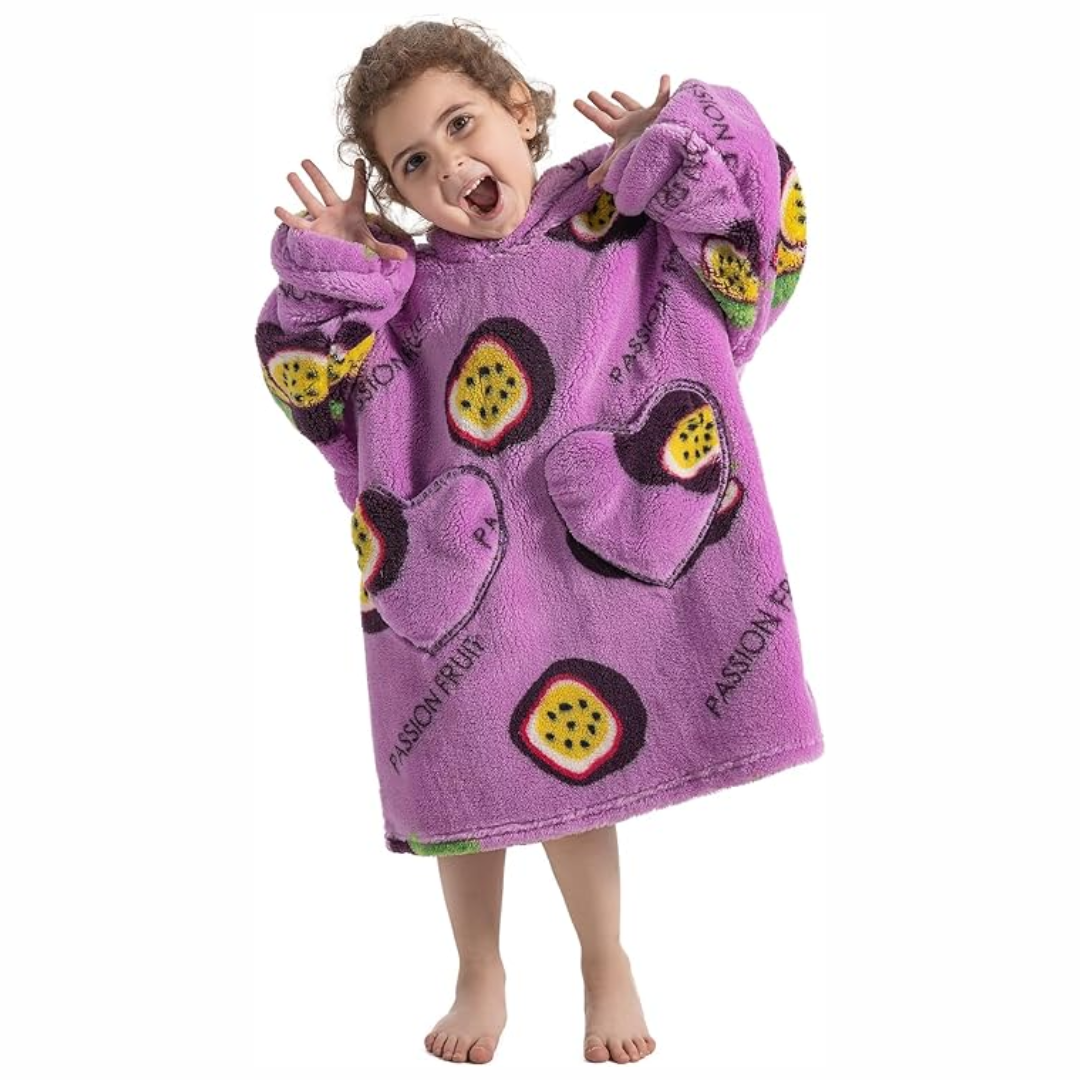 Couverture sweat à capuche avec manches et poche pour jeune enfant