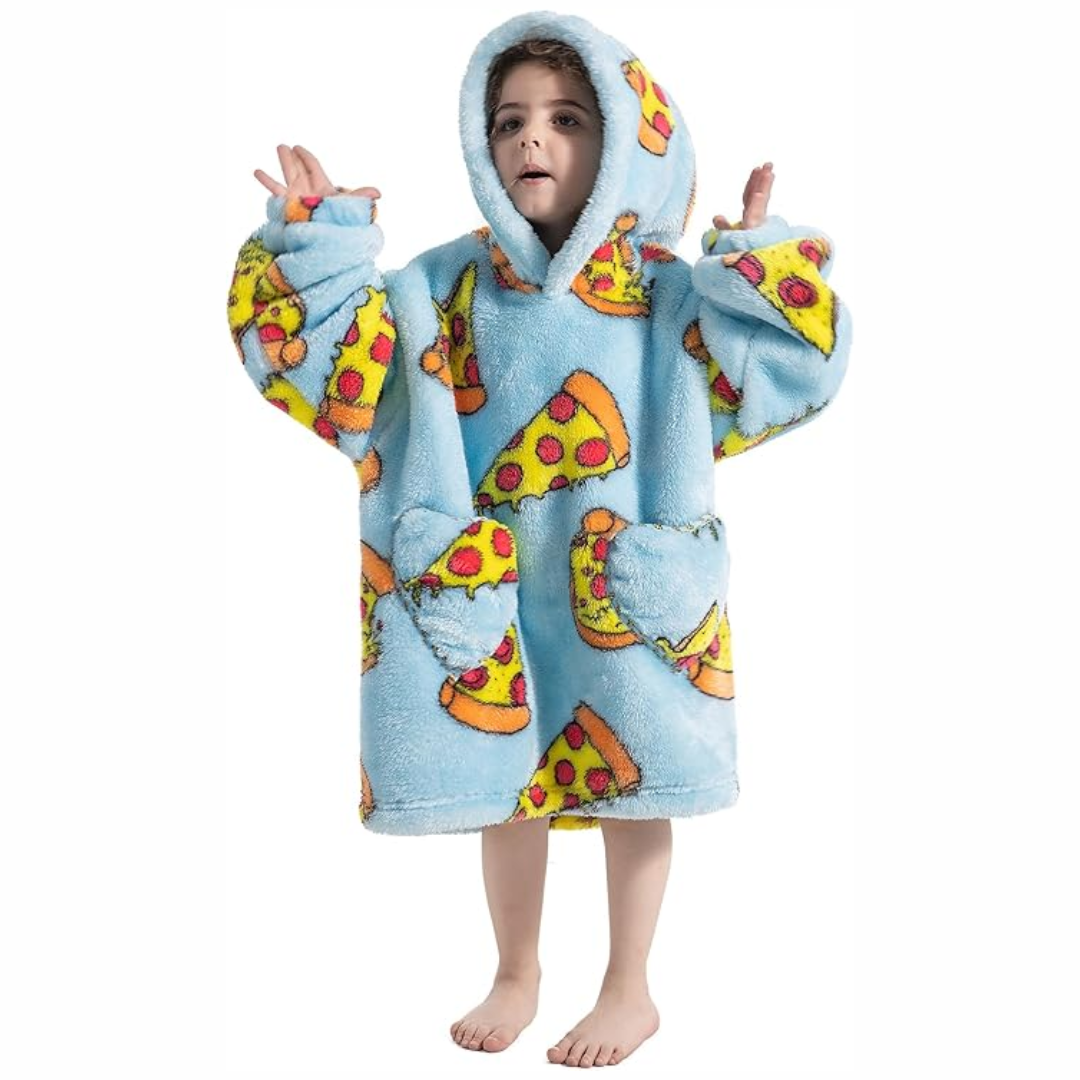 Couverture sweat à capuche avec manches et poche pour jeune enfant