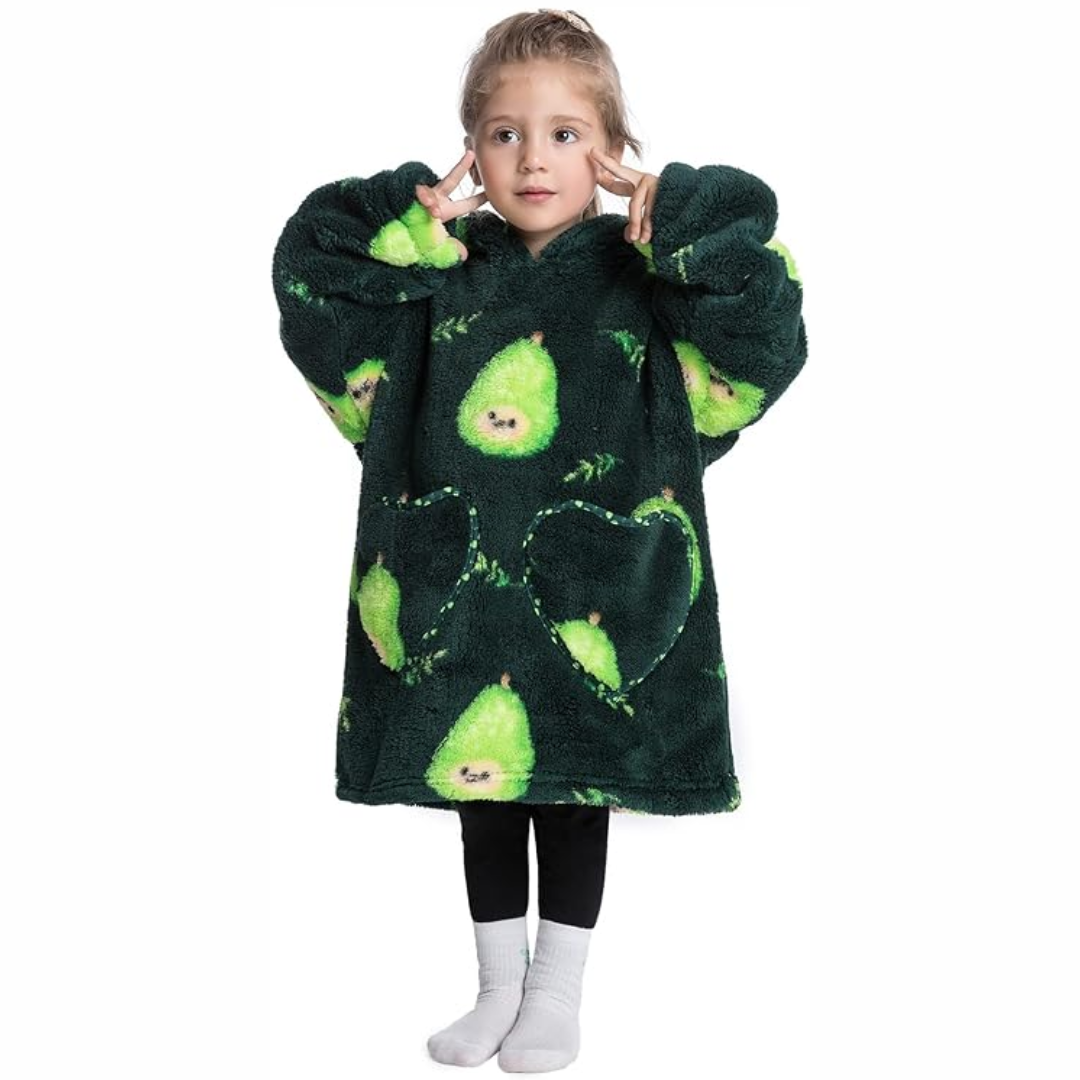 Couverture sweat à capuche avec manches et poche pour jeune enfant