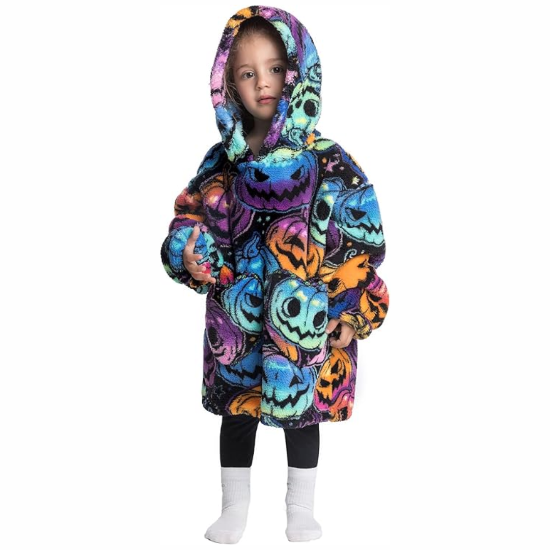 Couverture sweat à capuche avec manches et poche pour jeune enfant