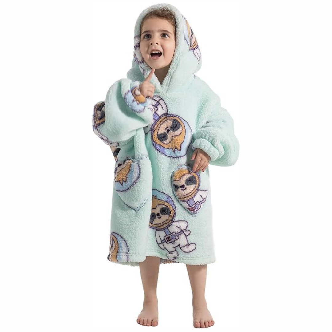 Couverture sweat à capuche avec manches et poche pour jeune enfant