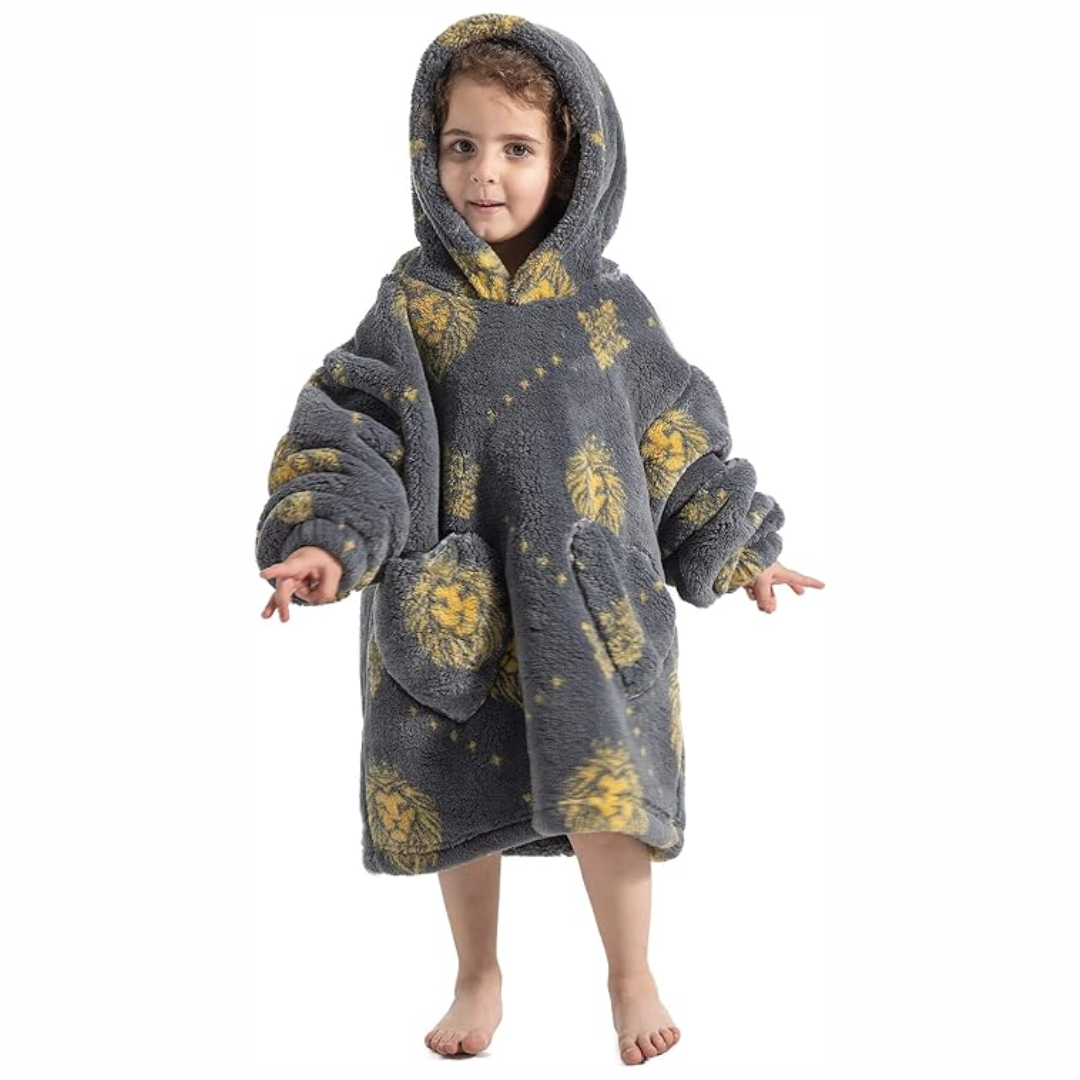 Couverture sweat à capuche avec manches et poche pour jeune enfant