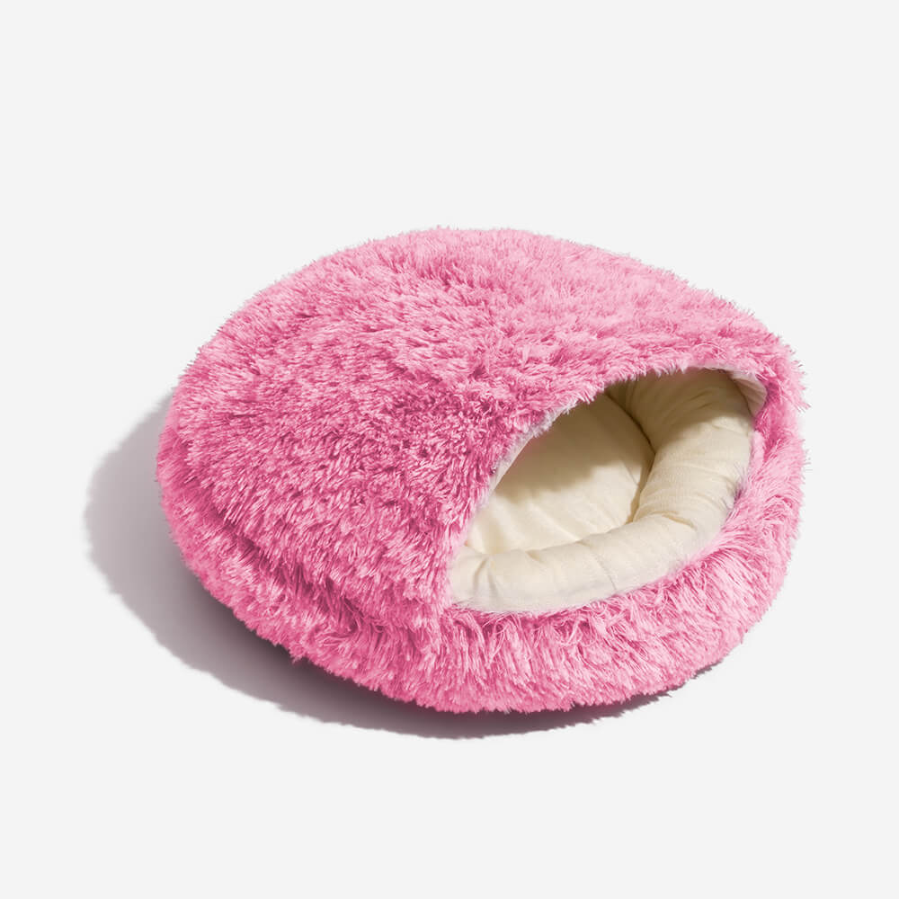 Cozy & Safe Semi-Open Pet Bed Soft Cotton Fabric