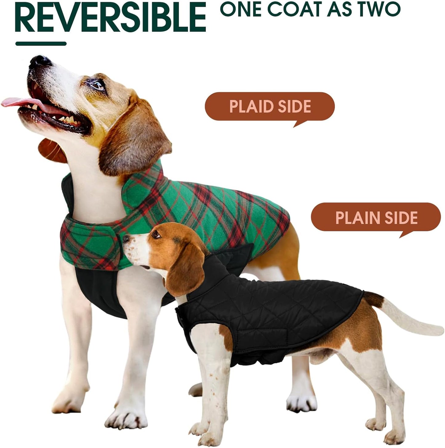 Cozy Waterproof Dog Jacket – Winter Coat in British Style