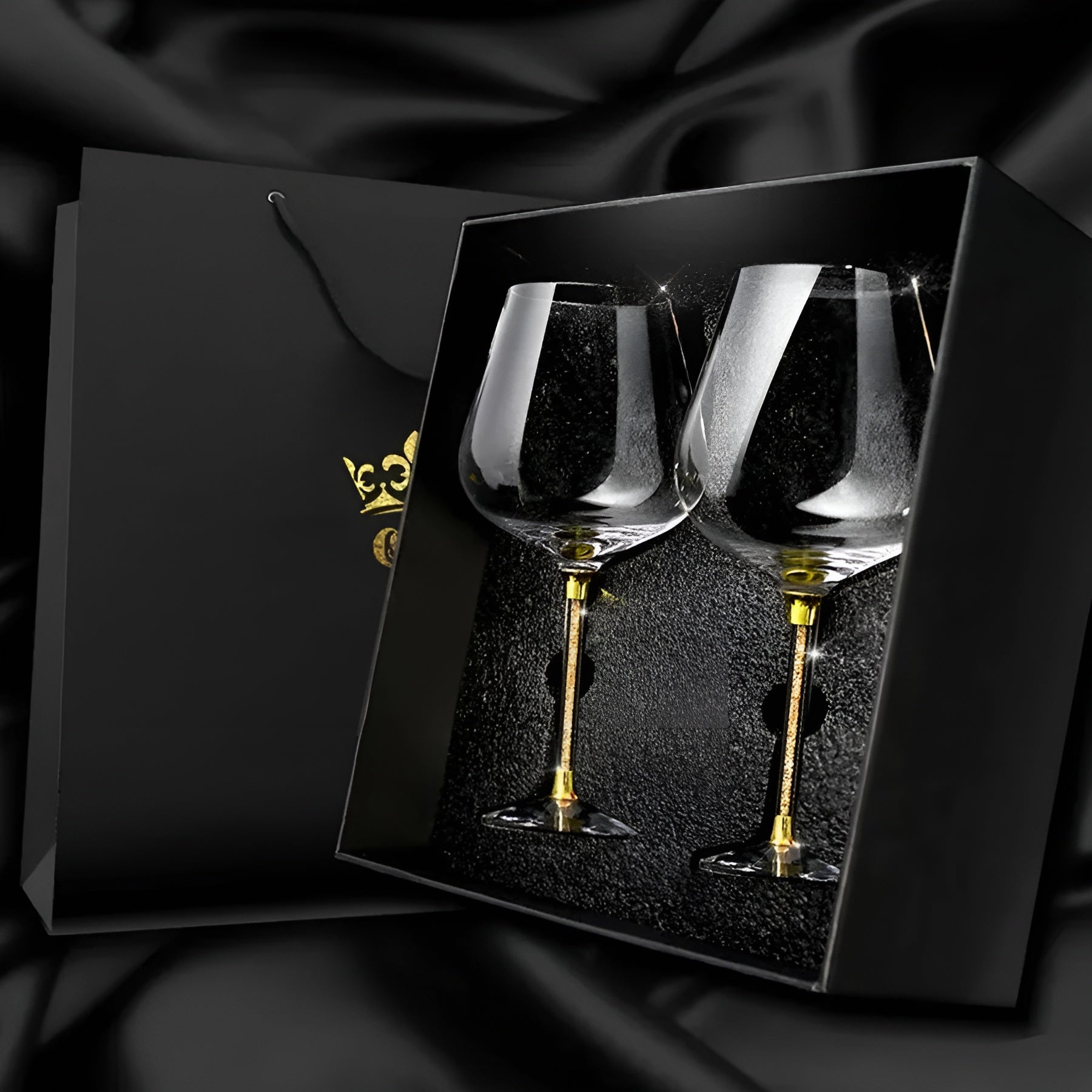 Crystal Glass Set of 2 – Elegant Wine Glasses | Tall & Luxurious for Parties & Events