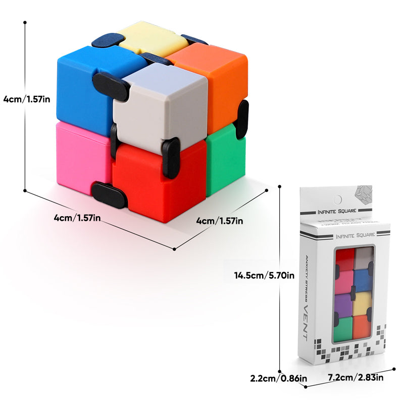 Cube anti-stress infini à manipuler