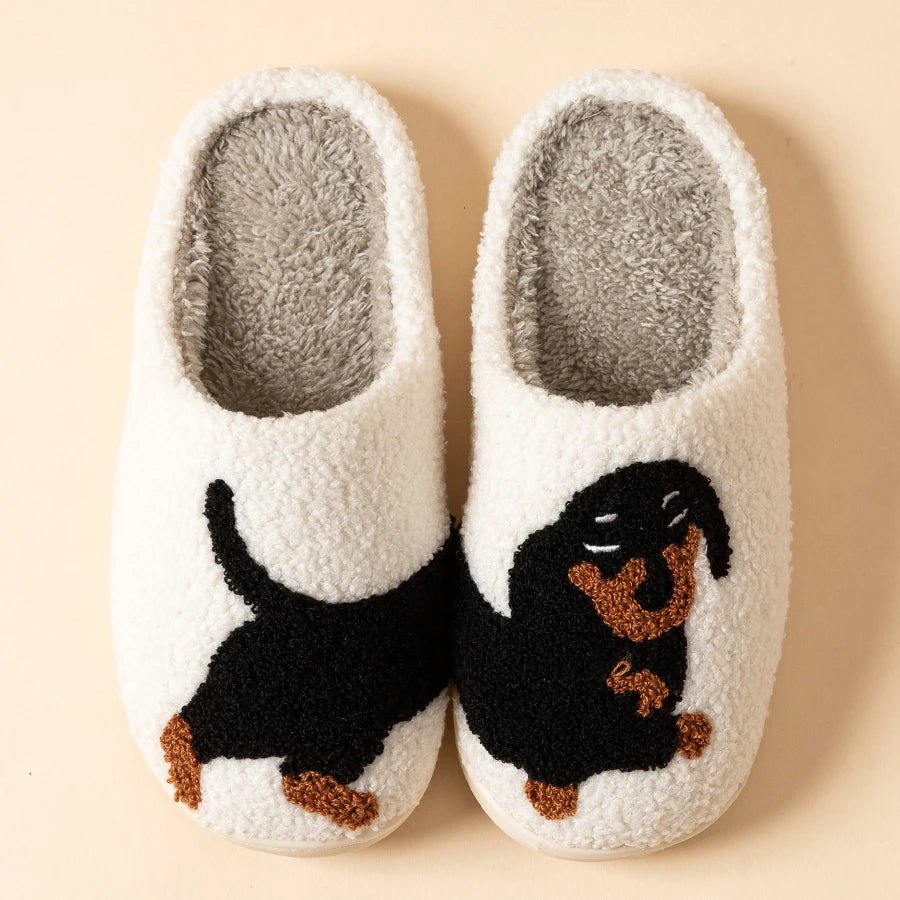 DACHTOES – Cozy Dachshund Slippers for Women – Light Winter Comfort