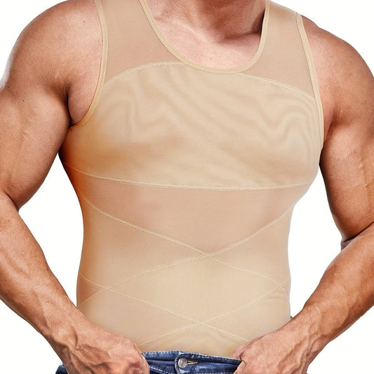 Débardeur de compression pour homme | Haut sans manches moulant pour une silhouette définie | Look quotidien moderne