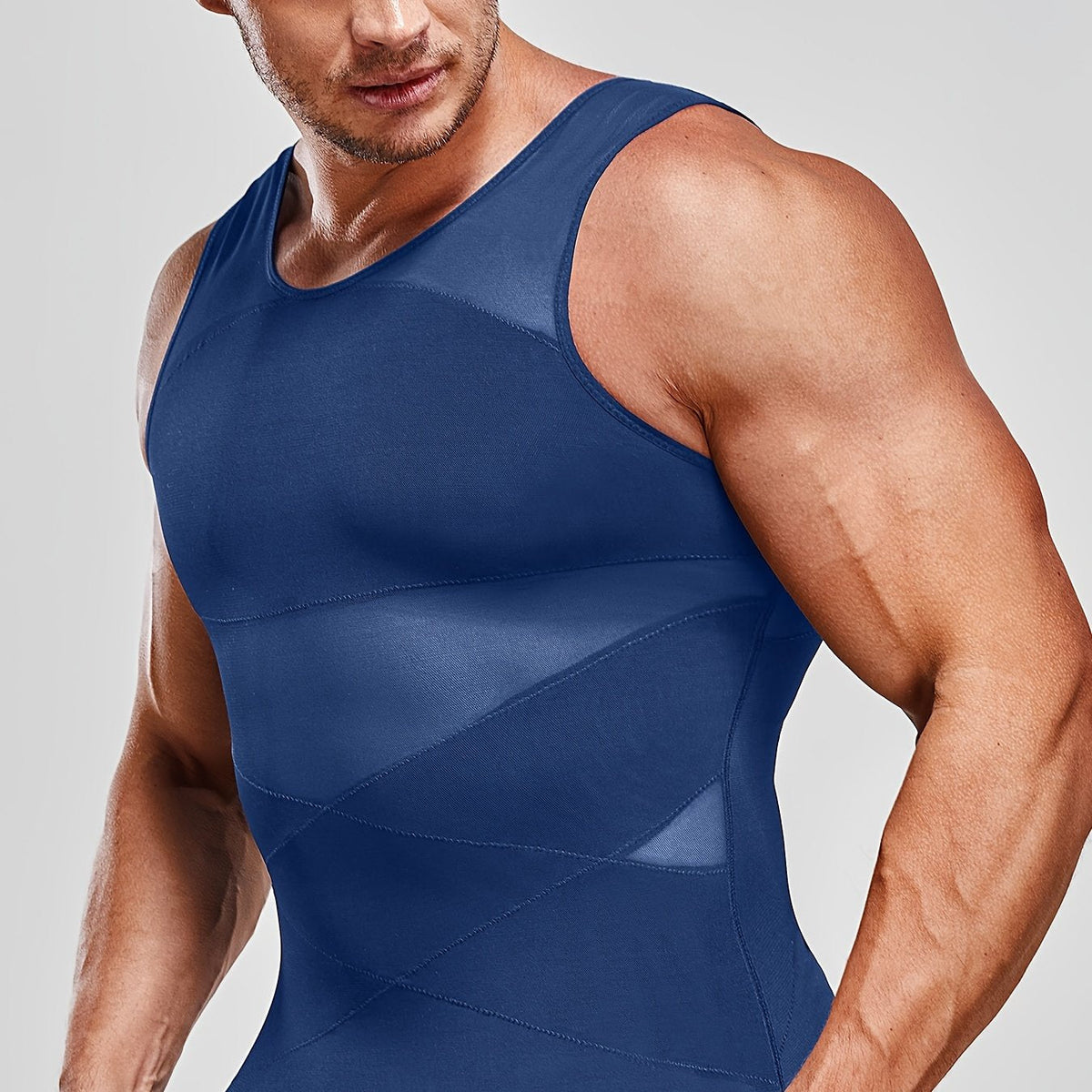 Débardeur de compression pour homme | Haut sans manches moulant pour une silhouette définie | Look quotidien moderne