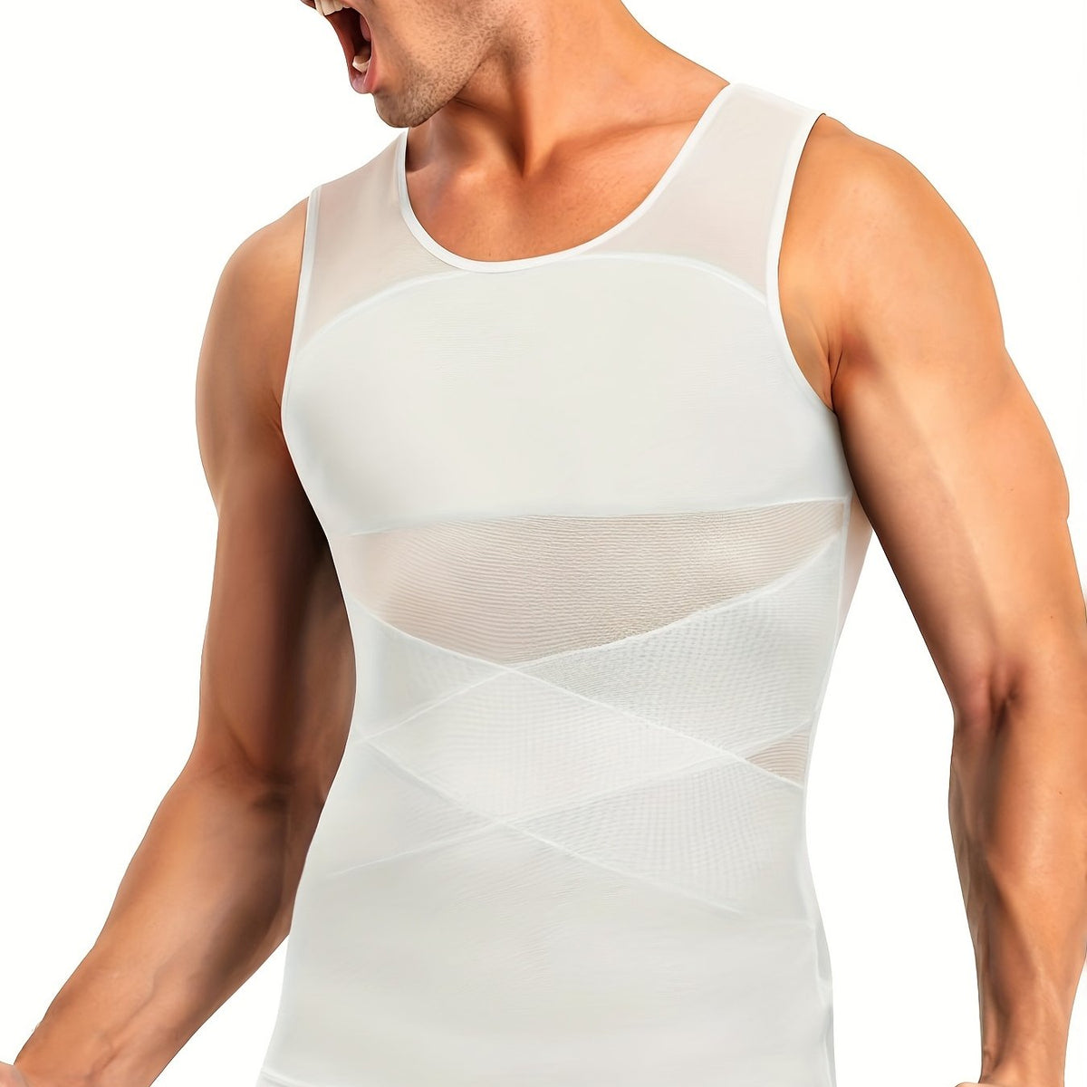 Débardeur de compression pour homme | Haut sans manches moulant pour une silhouette définie | Look quotidien moderne