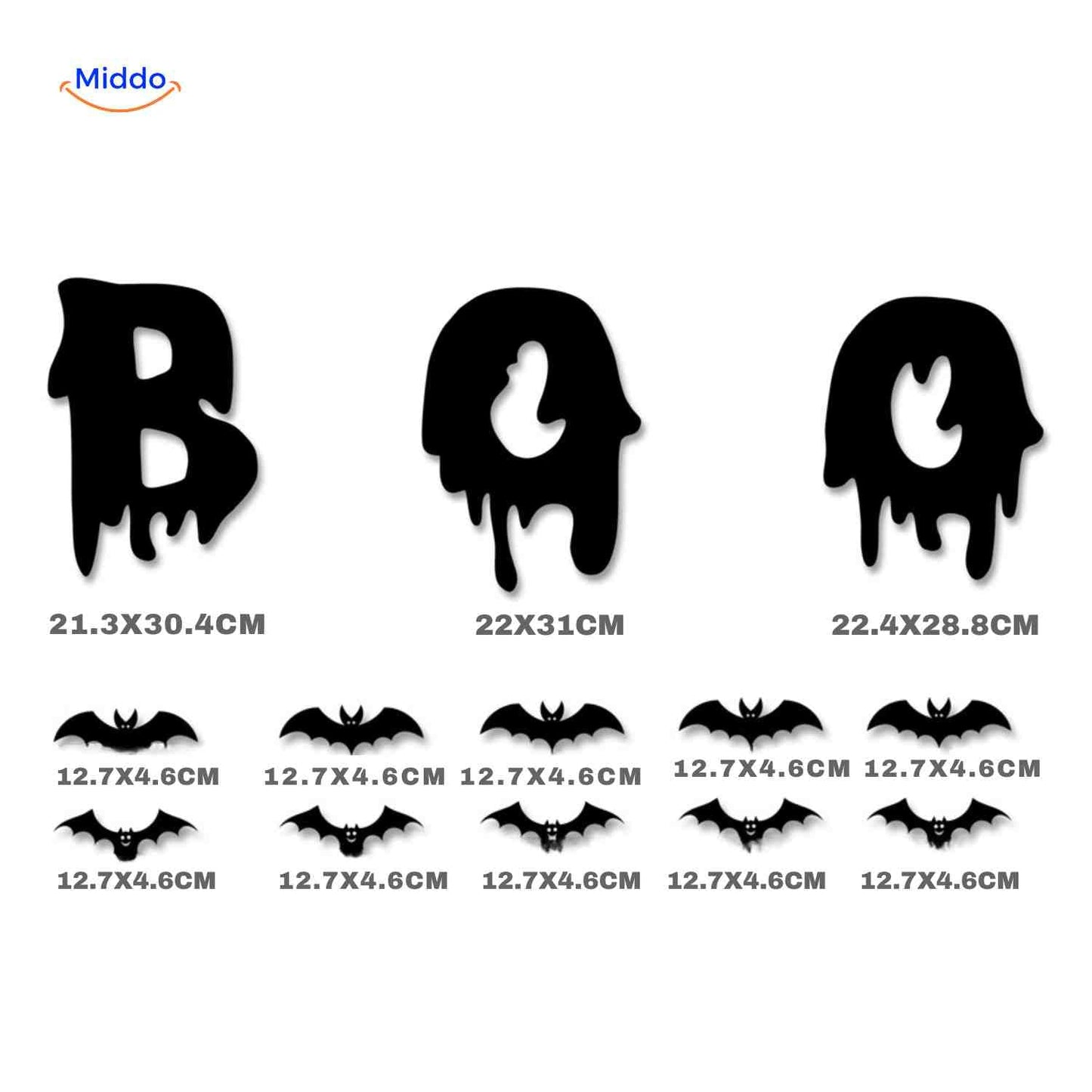 Décoration Halloween 3D, lumière LED et stickers muraux