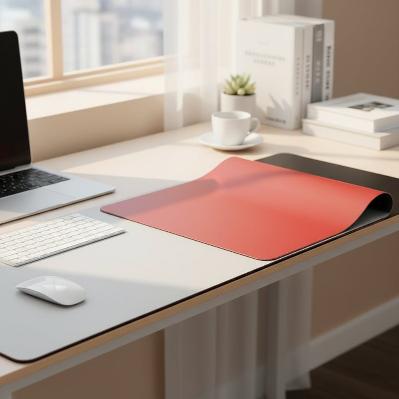 DESKSHIELD – Premium PU Leather Desk Pad for Precise Mouse Control