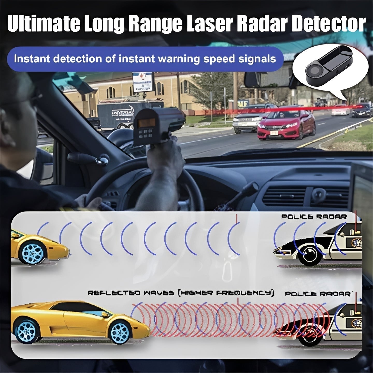 Détecteur de radar automobile à longue portée