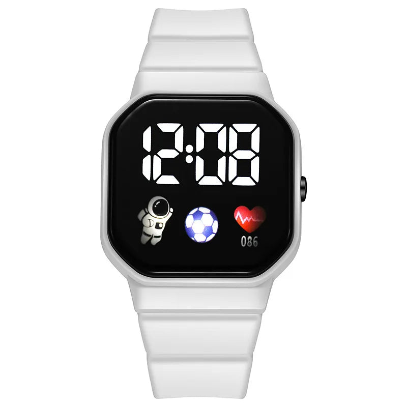 Digital Sports Watch for Kids – Waterproof Silicone Strap with Backlit Dial and Stopwatch Function