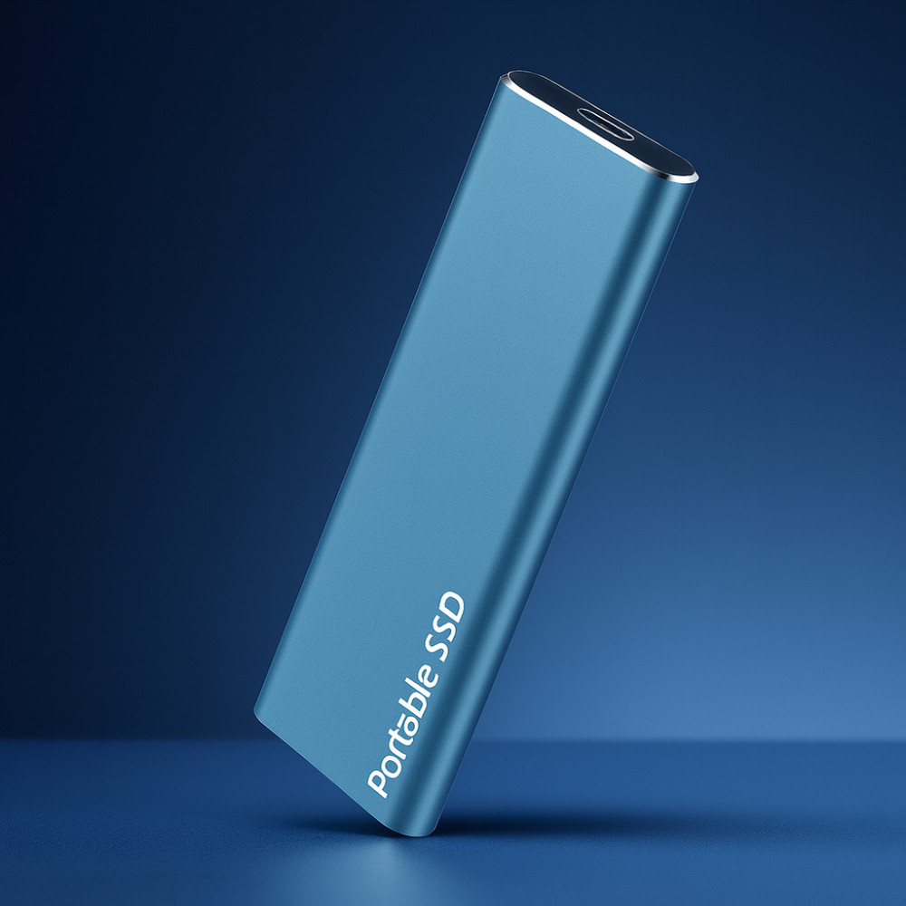 Disque SSD externe portable en aluminium – Transferts rapides, design léger, USB-C
