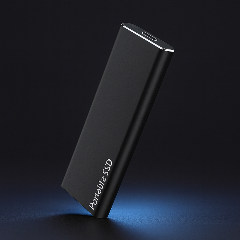 Disque SSD externe portable en aluminium – Transferts rapides, design léger, USB-C