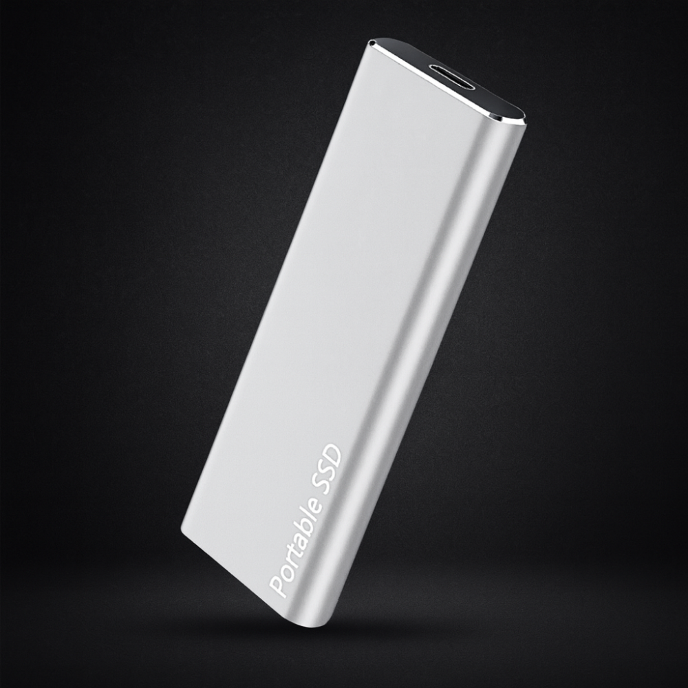 Disque SSD externe portable en aluminium – Transferts rapides, design léger, USB-C