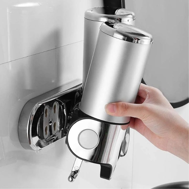 Distributeur de savon mural en acier inoxydable au design élégant