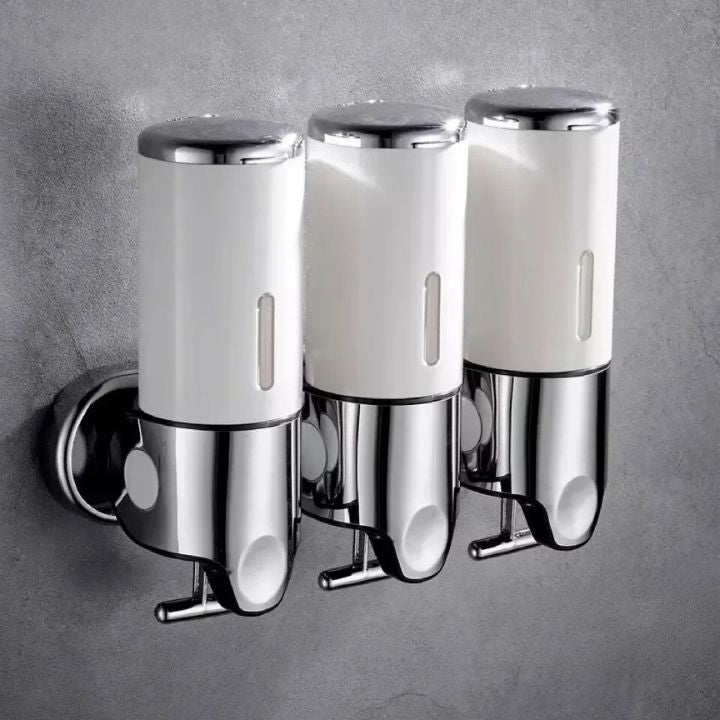 Distributeur de savon mural en acier inoxydable au design élégant