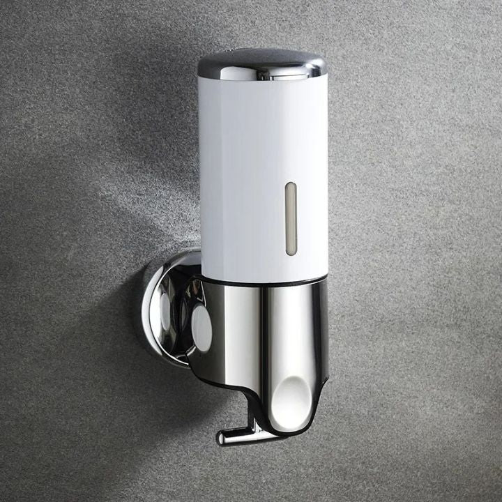 Distributeur de savon mural en acier inoxydable au design élégant
