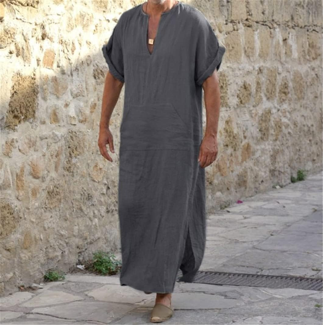 Djellaba blanc à encolure V