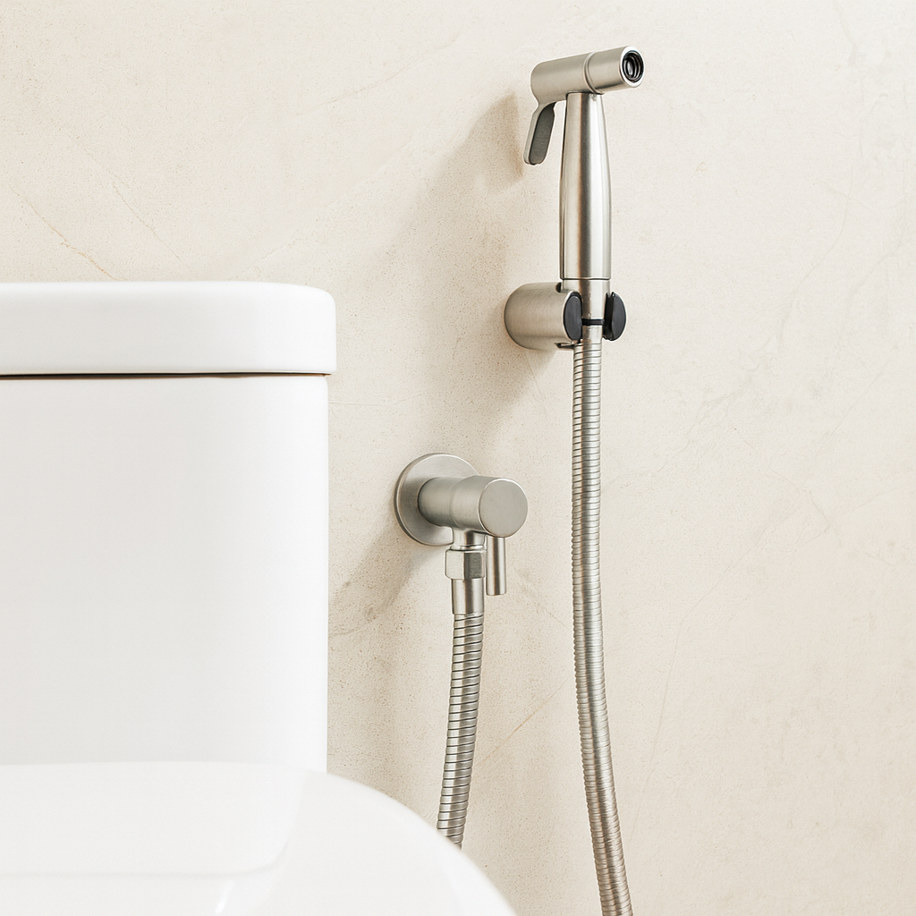 Douchette hygiénique en acier inoxydable murale avec spray réglable
