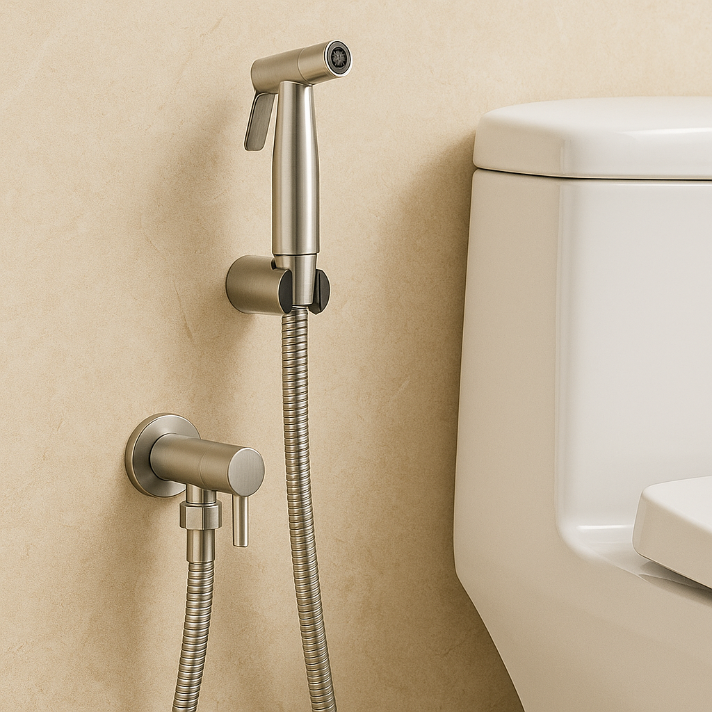Douchette hygiénique en acier inoxydable murale avec spray réglable