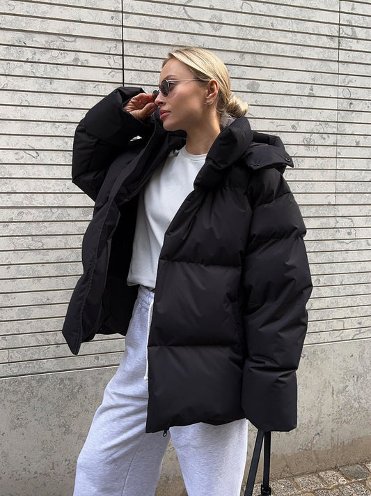 Doudoune d'hiver à capuche pour femme
