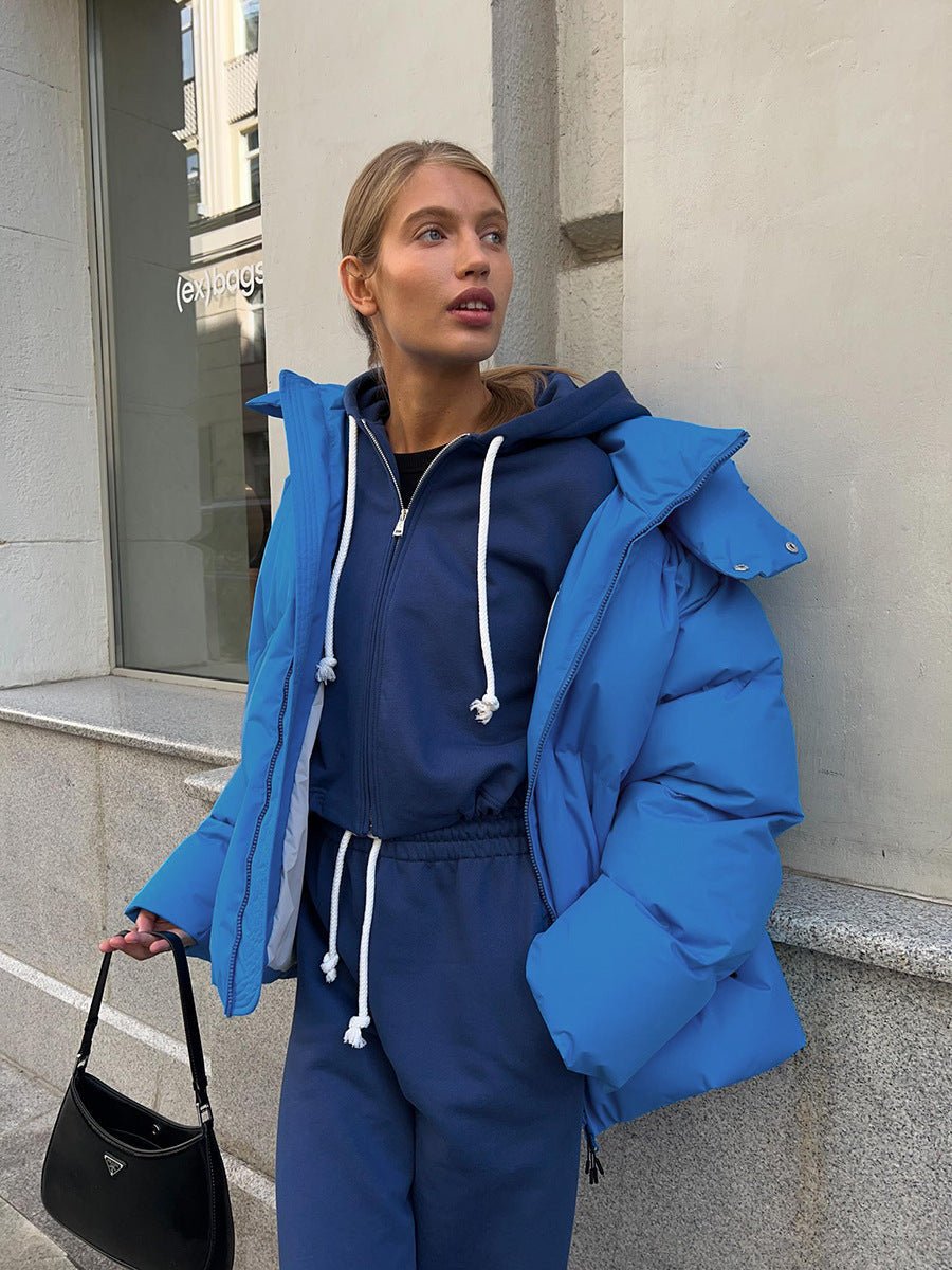 Doudoune d'hiver à capuche pour femme