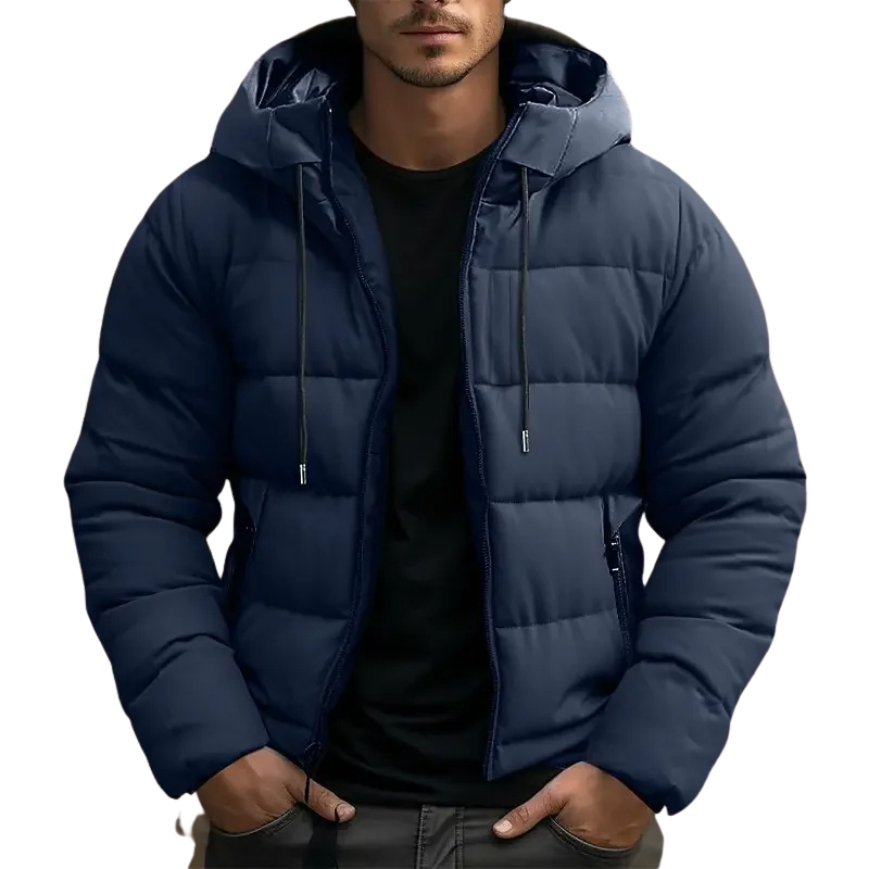 Doudoune matelassée à capuche pour homme