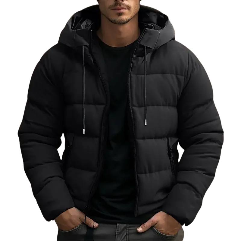 Doudoune matelassée à capuche pour homme