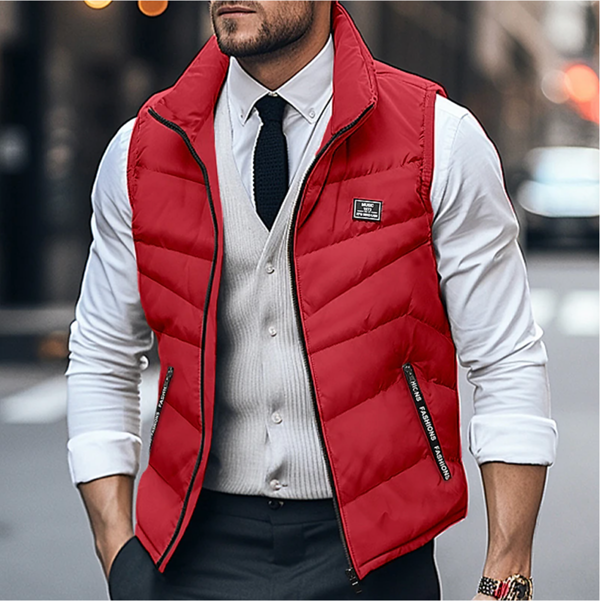 Doudoune sans manches matelassée pour homme
