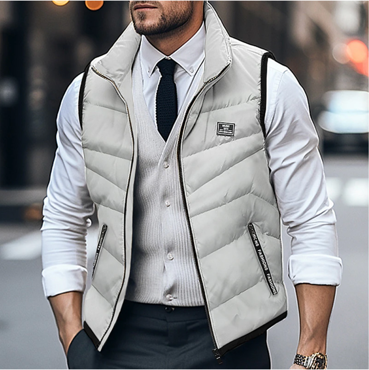 Doudoune sans manches matelassée pour homme