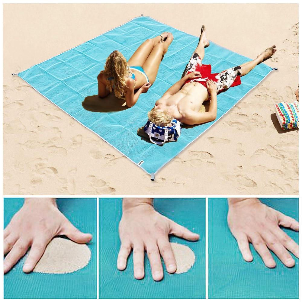 Drap de plage anti-sable XXL | 200 x 200 cm
