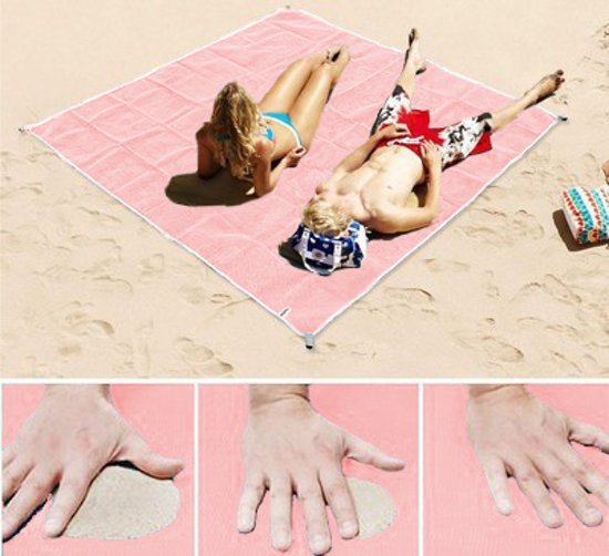 Drap de plage anti-sable XXL | 200 x 200 cm