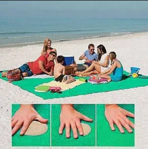 Drap de plage anti-sable XXL | 200 x 200 cm