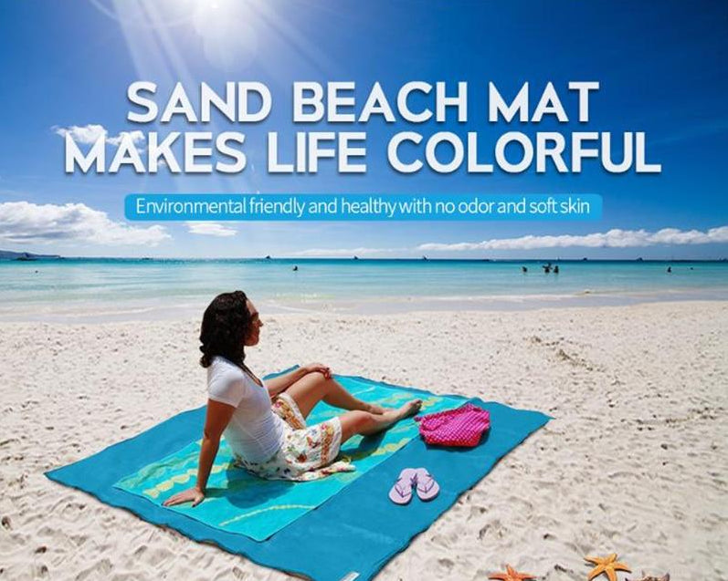 Drap de plage anti-sable XXL | 200 x 200 cm