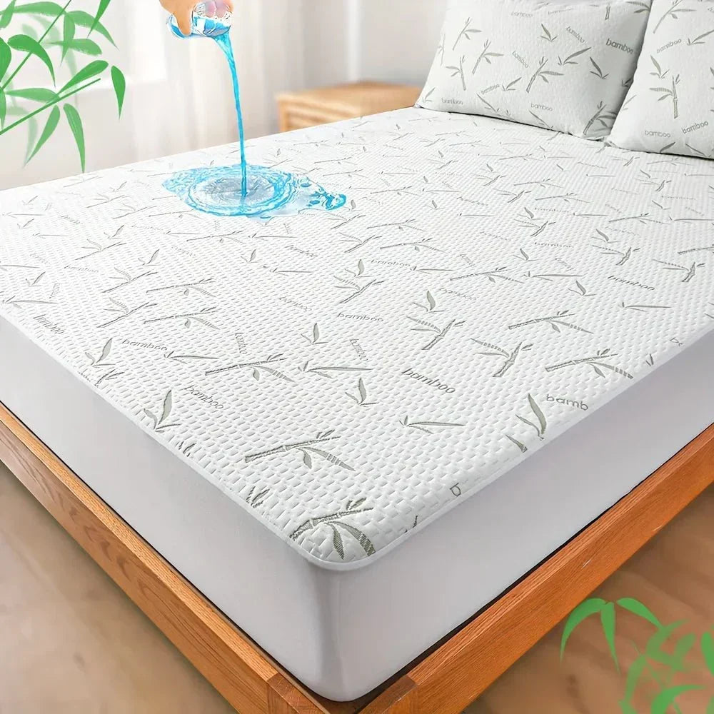 Drap-housse rafraîchissant ajustable en bambou pour un sommeil frais et confortable